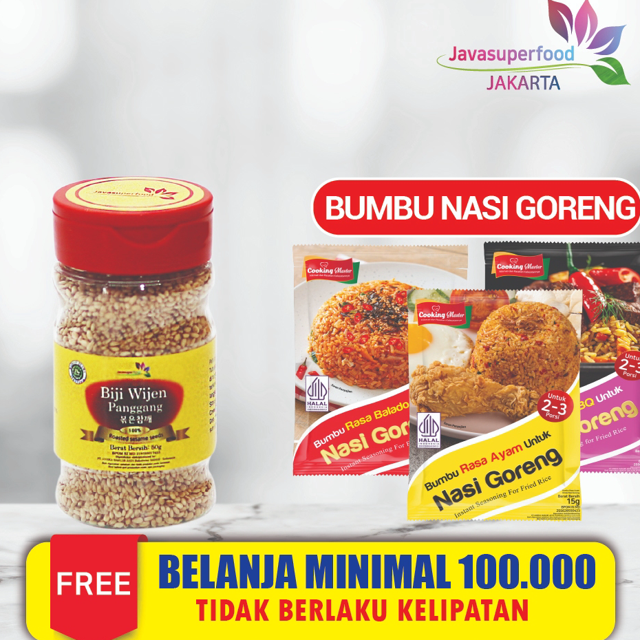 

➻➶✱✼ Biji Wijen Panggang / Sesame Seeds Roasted 50g Model Terkini