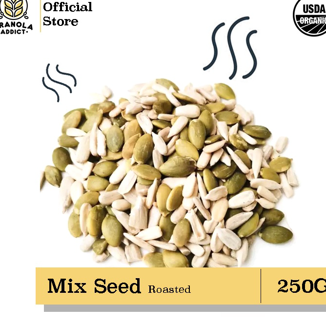 

Terkini Granola Addict - Roasted Mix Sunflower & Pumpkin Seeds / Kuaci & Labu Panggang 250G