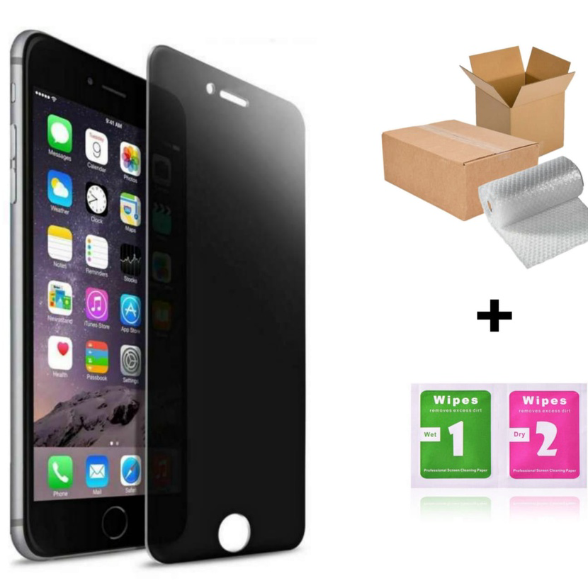 PROMO SPESIAL (GARANSI GANTI BARU)Tempered Glass Full Anti SPY privacy for NEW IPHONE 6/6s/7/8/6 PLU