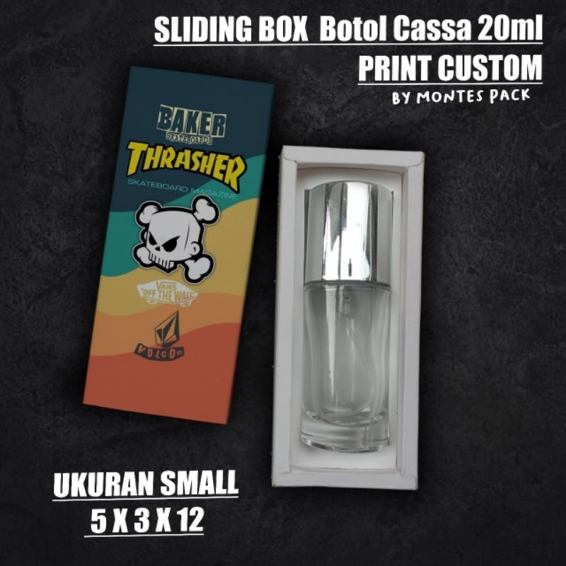 

BOX SLIDING MINI PRINT / untuk botol casa 20ml / Sliding Box PRINT CUSTOM ukuran SMALL untuk botol model cassa 20ml