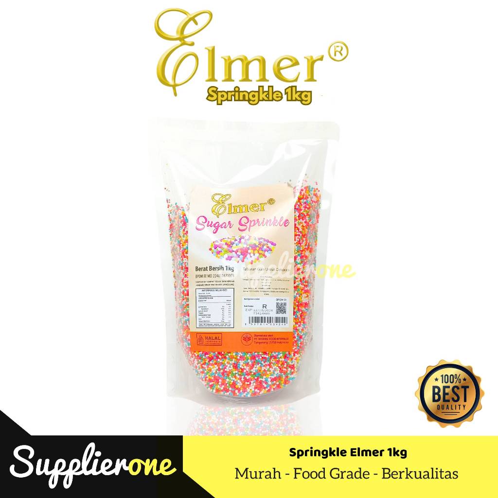 

Elmel Springkle / Springkle Elmer / Toping Springkle Elmer / Springkle Warna Warni 1kg / Toping Springkle Elmer Warna Warni