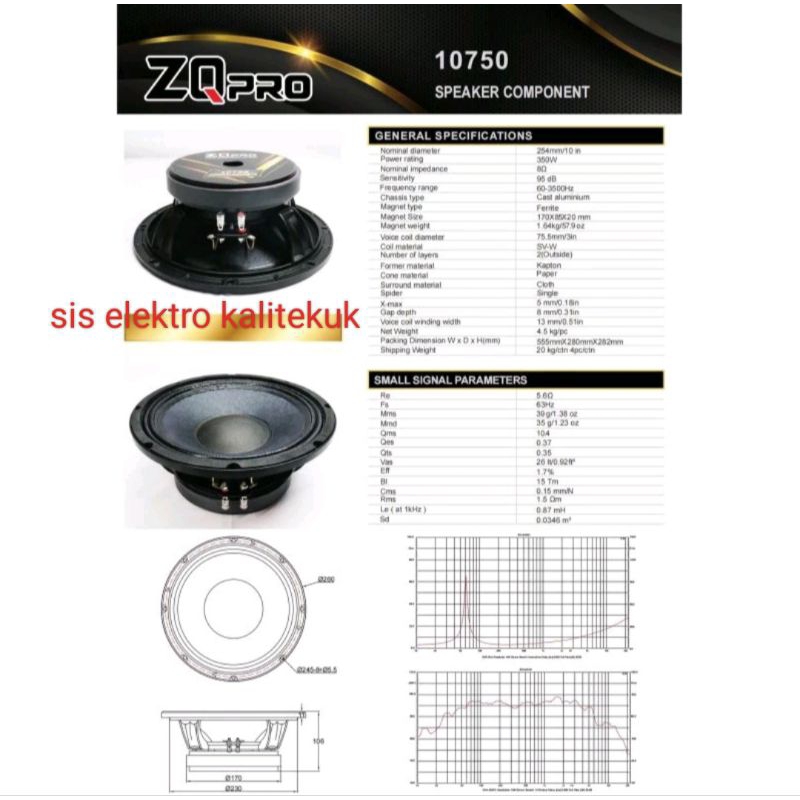 Speaker 10 Inch ZQ PRO 10750