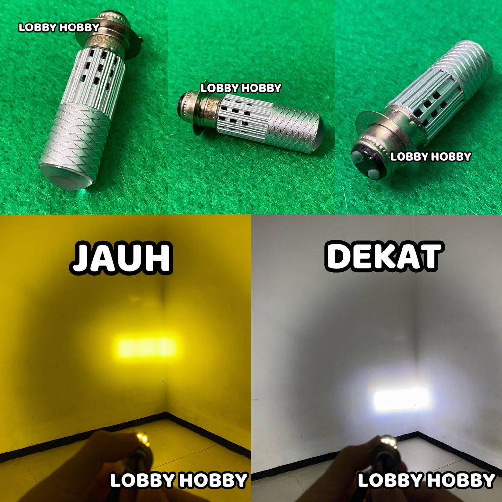 LAMPU UTAMA HEADLIGHT MOTOR SOKET H6 LASER ORIGINAL MOSCOW / BOHLAM LED H6 HI LOW SOROT LASER KIPAS 