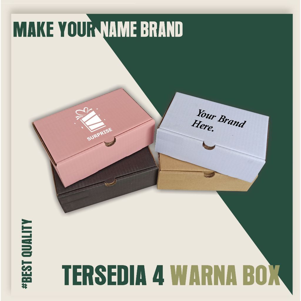 

Custom Sablon Box Hampers 20x12x7 cm B-FLUTE 1 Warna