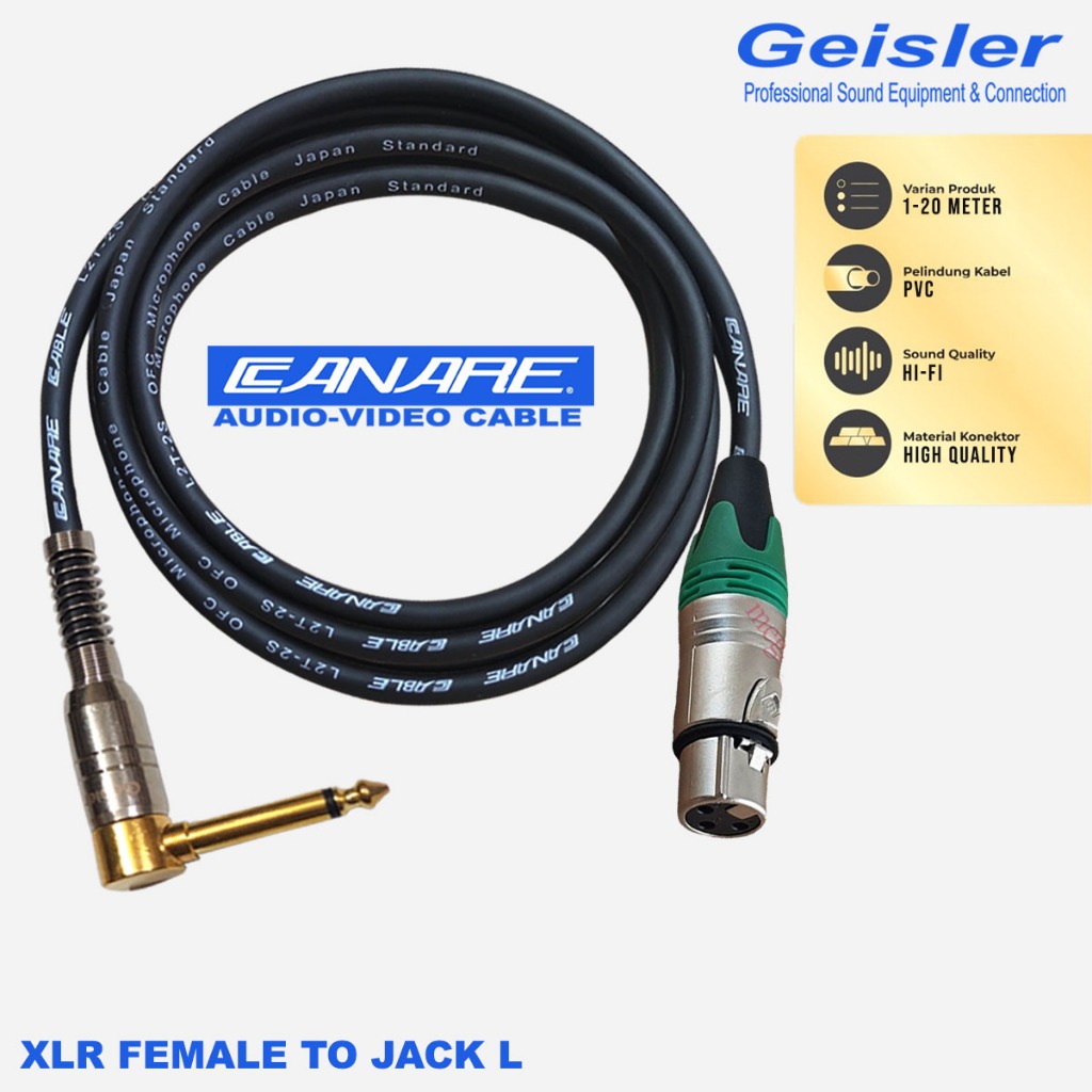 Kabel Audio STANDARD JAPAN / Kabel Mic Jack Canon XLR Female to Jack L GEISLER