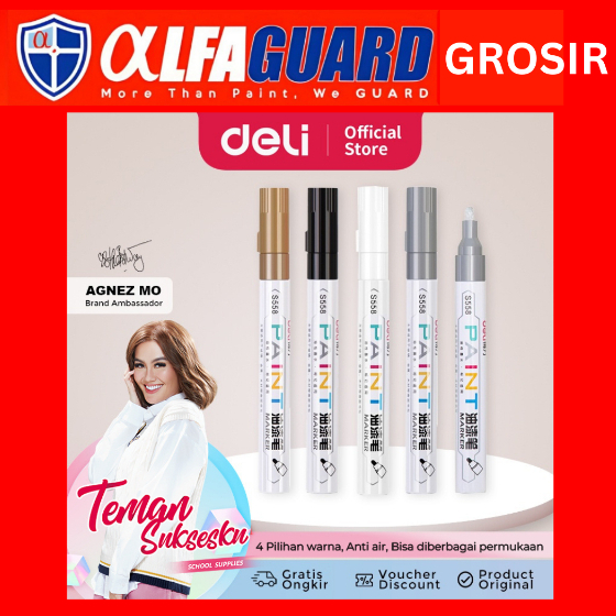 

Deli Permanent Paint Marker / Spidol Gambar Permanen Anti Air Multifungsi S558