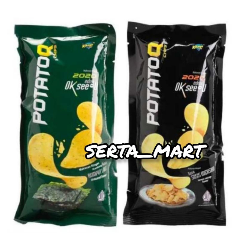 

PotatoQ Chips 50gr - Potato Q Keripik Kentang / Chips Rumput Laut / Sosis Meksiko 50gr