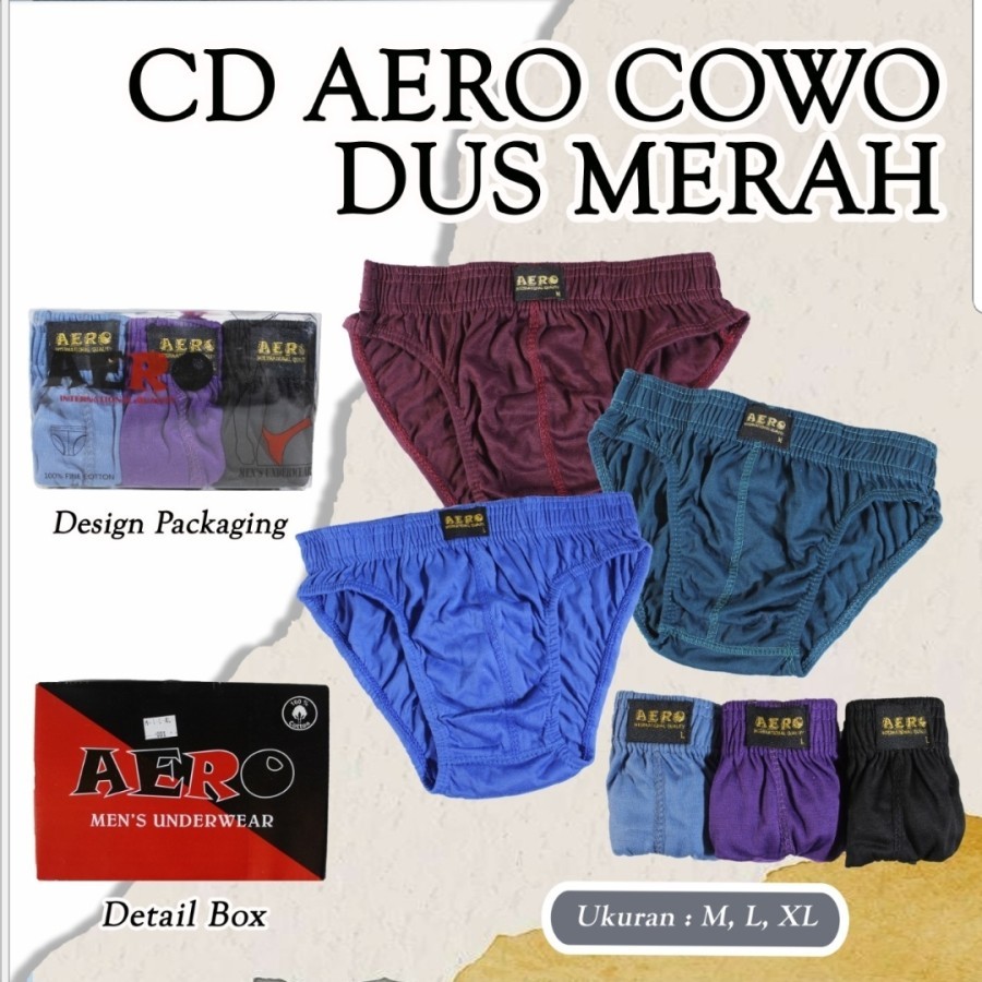 Celana Dalam AERO Katun CD Pria Sport Aero Mens Underwear Laki Laki Cowok Dewasa ABG Fine Cotton