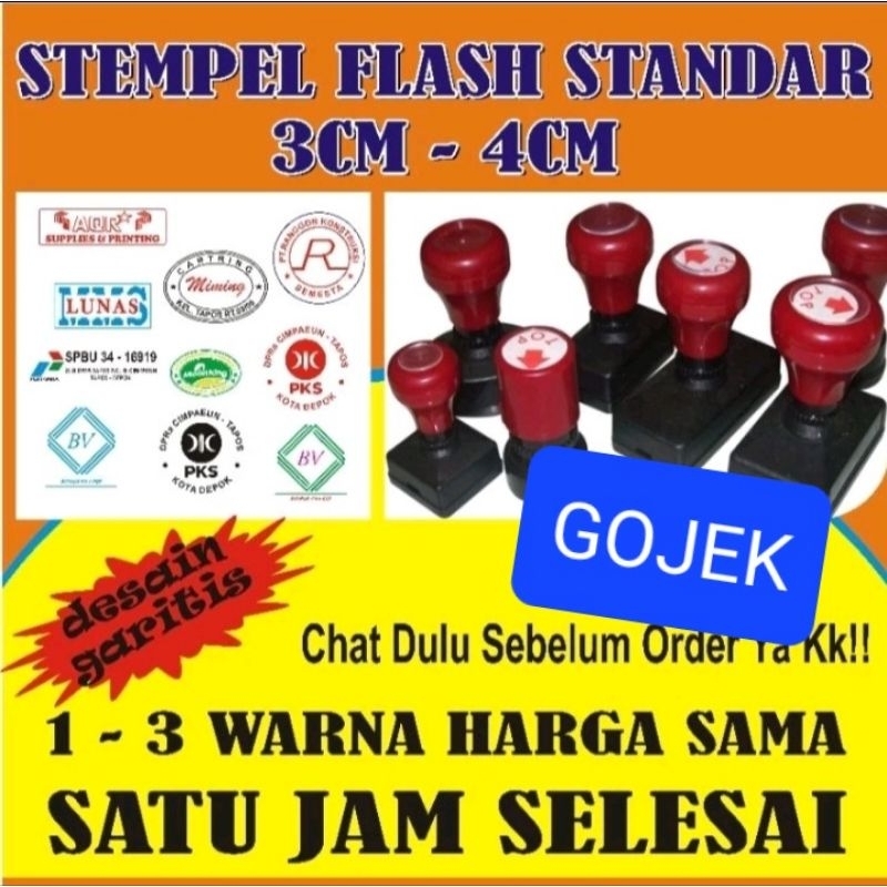 

STEMPEL otomatis standar+BONUS REFIL TINTA 5ML