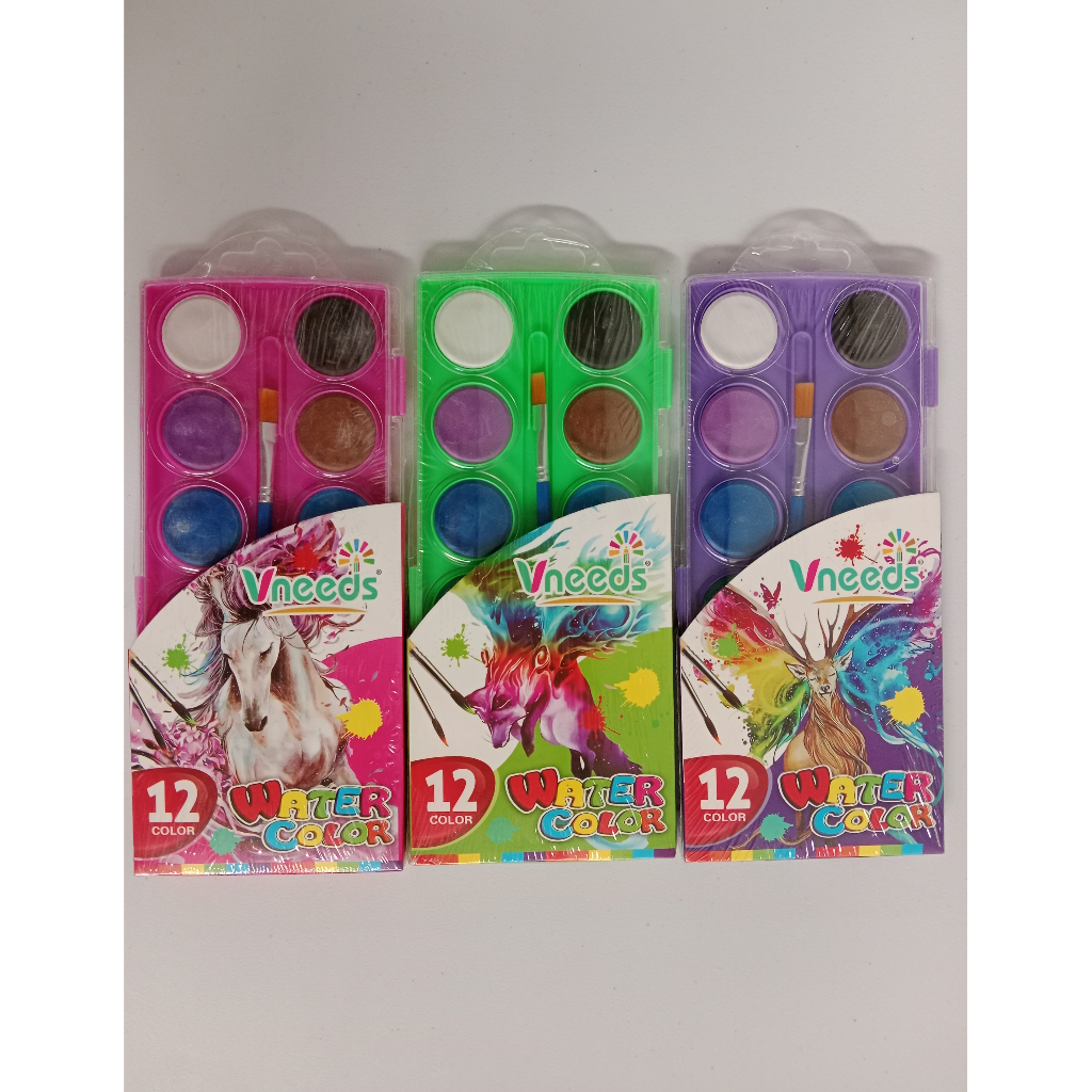 

Water colour Vneeds Cat Air 12 Warna / Cat Lukis