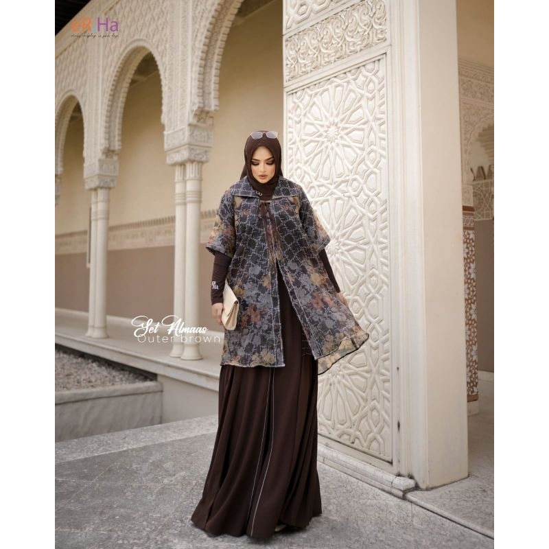 [ER.HA HIJAB] GAMIS SYARI PREMIUM / DRESS SET " ALMAAS SET " BY RINDITA HIJAB