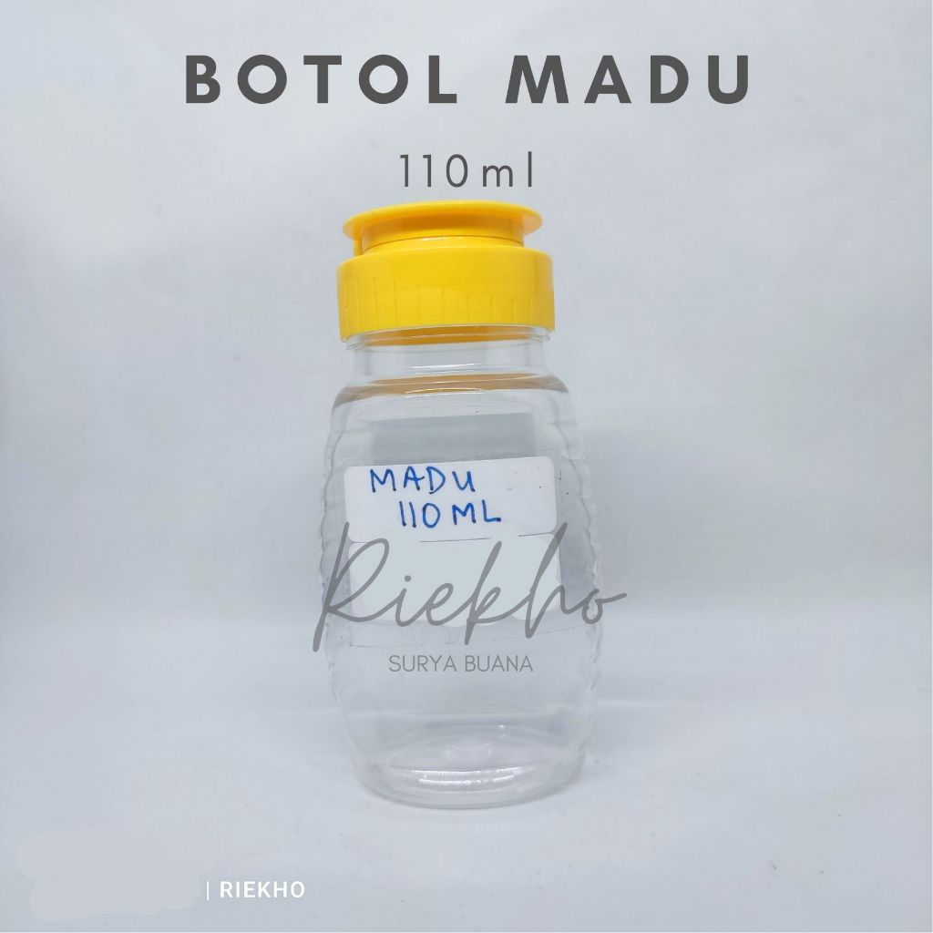 Botol Plastik MADU 110 ML Botol Plastik PET (botol+tutup)