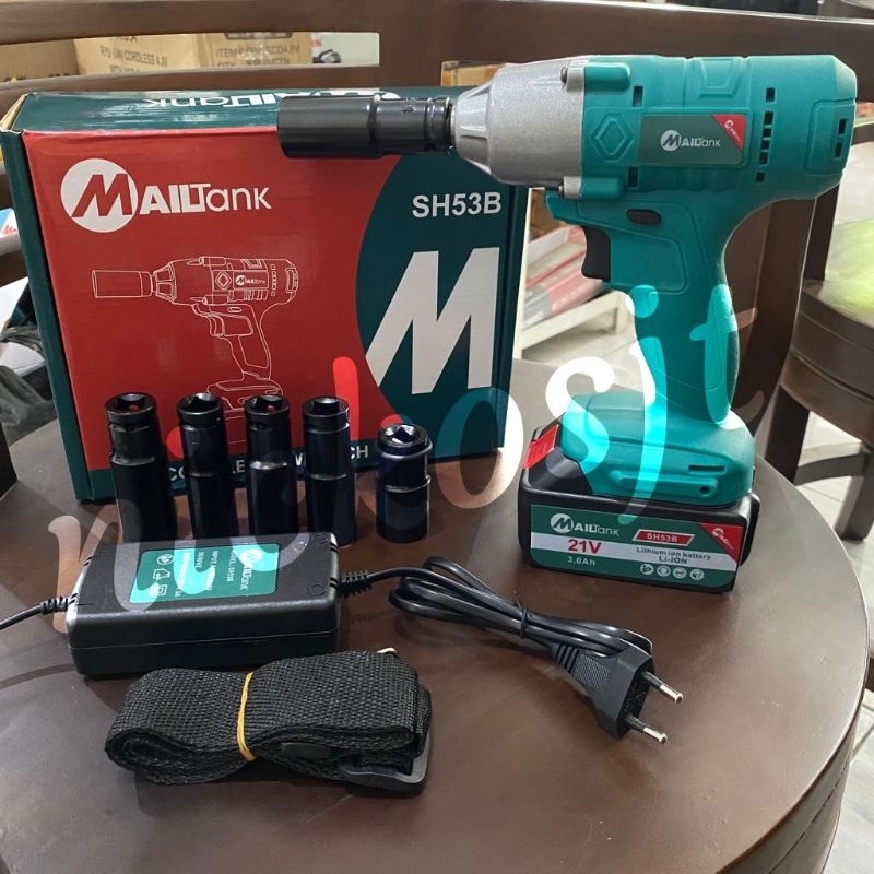 Mesin Impact Wrench Mailtank SH53B SH 53 B SH 53B Mesin Buka Baut 21volt