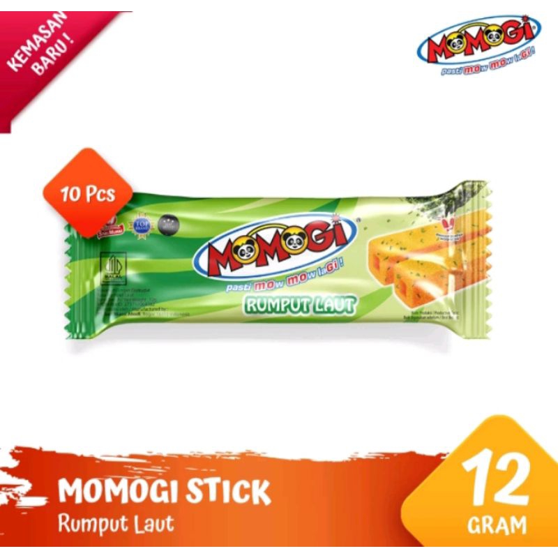 

MOMOGI STICK SNACK MAKANAN RINGAN RUMPUT LAUT 1 BOX PCS