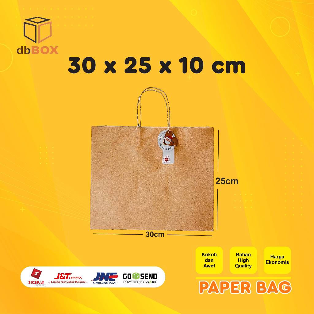 

CHRISTMAS PAPER BAG 30x10x25 kantong kado kantong kertas edisi natal