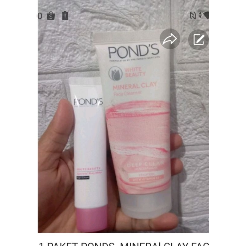 Ponds white beauty mineral CLAY & Ponds white beauty night cream