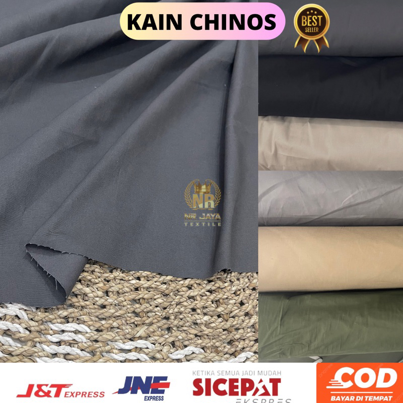 Kain Chino tebal chinos melar Stretch meteran premium