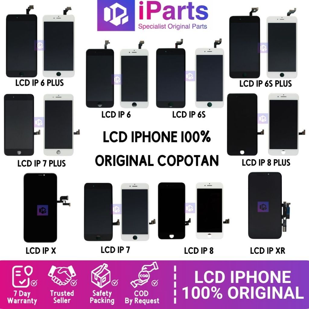 LCD iPhone 5 5G 5s 6 6+ 6s 6s+ 7 7+ 8 8+ C11 DTP X XR All tipe Original 100%