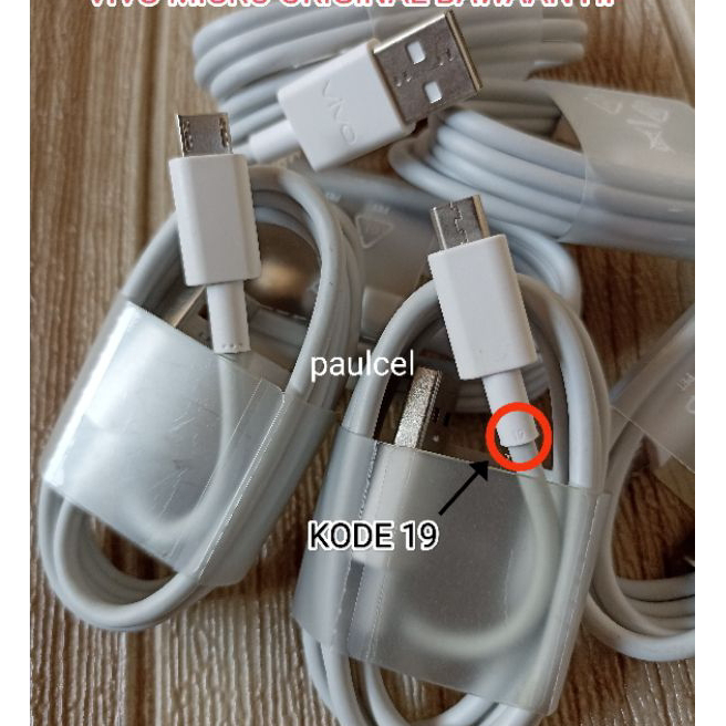 PROMO SPESIAL kABEL DATA VIVO MICRO ORIGINAL 100%BAWAAN HP Y15 Y17 Y20