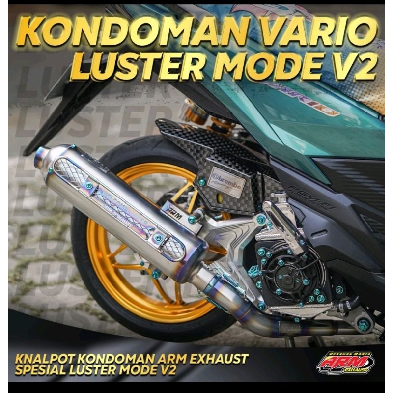 kondoman ARM Exhaust luster v2 all vario & all maxi