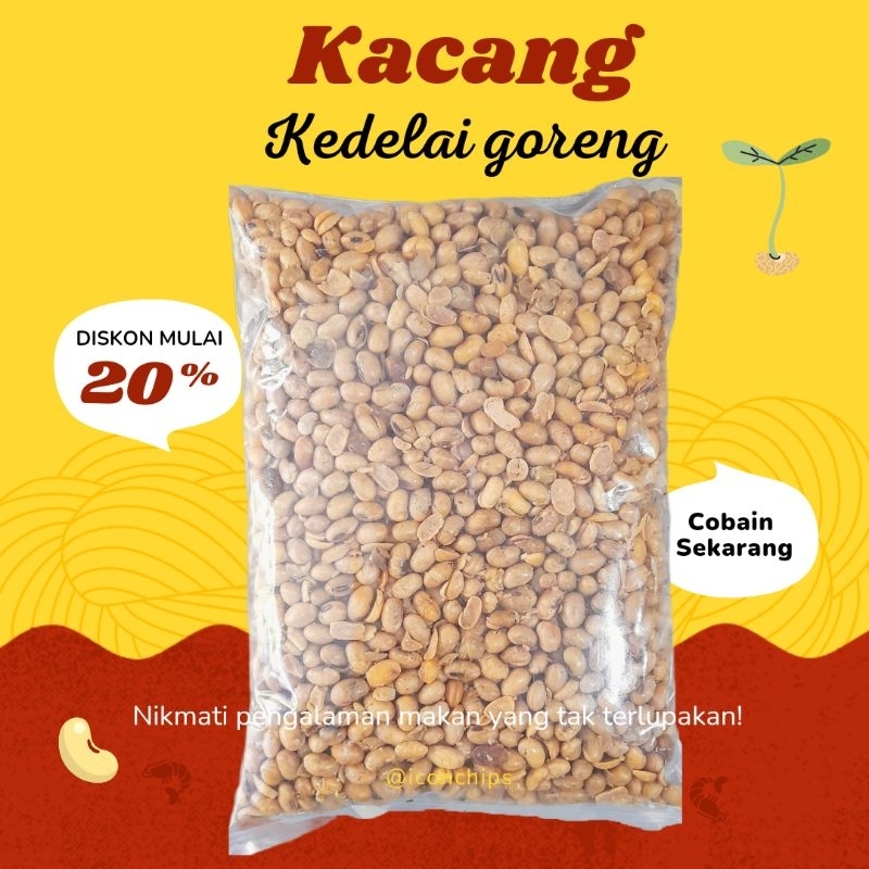 

Kacang kedelai goreng premium 500gram