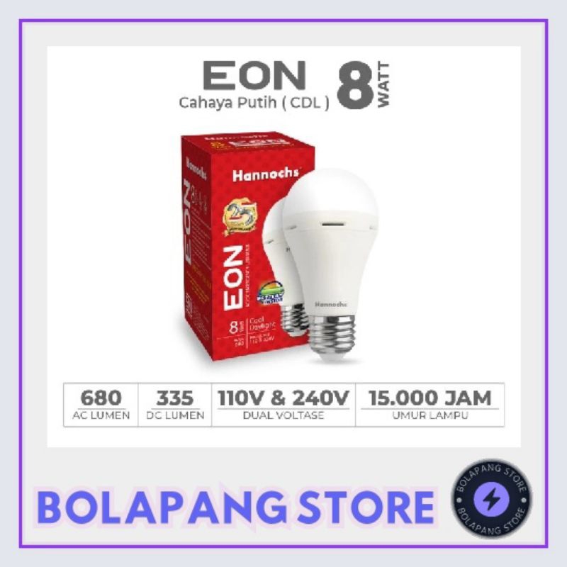 LAMPU LED HANNOCHS EMERGENCY EON 8Watt