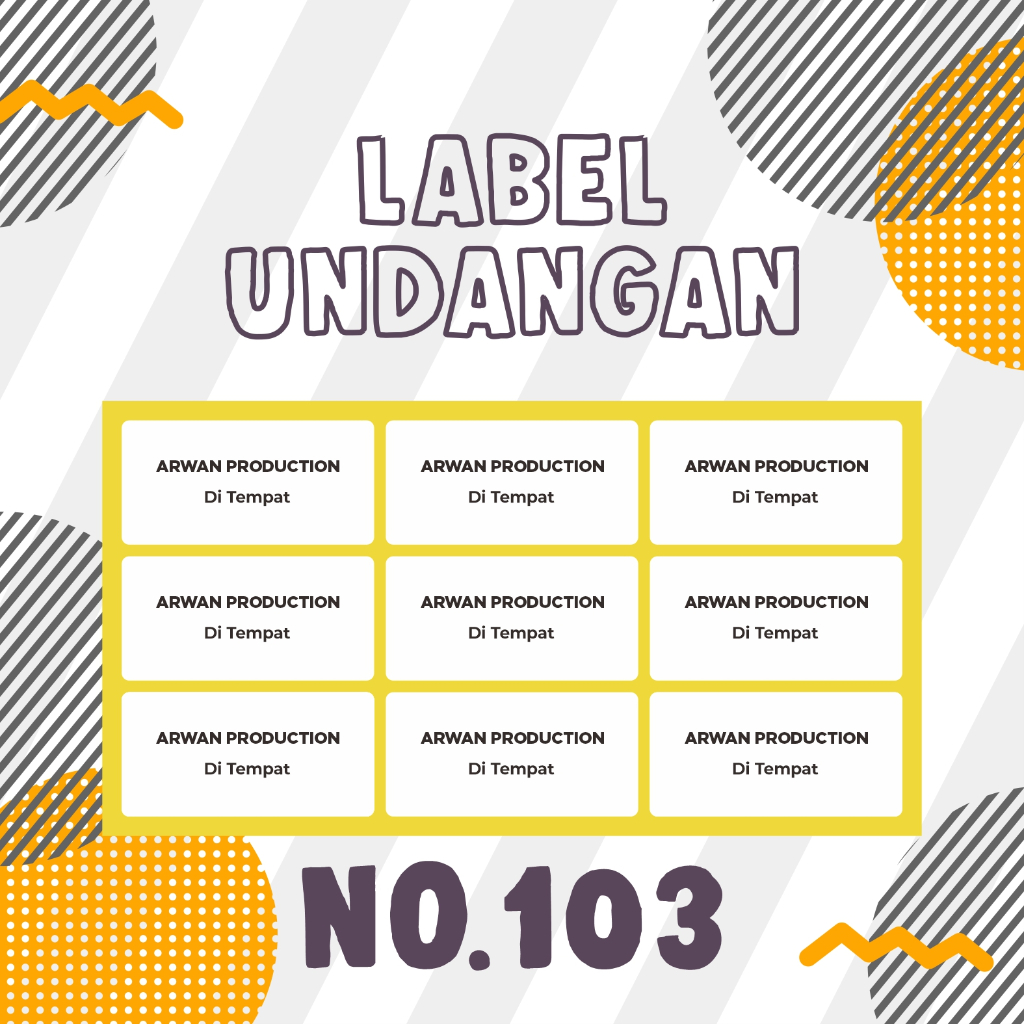 

CETAK LABEL NAMA UNDANGAN 103 CUSTOM