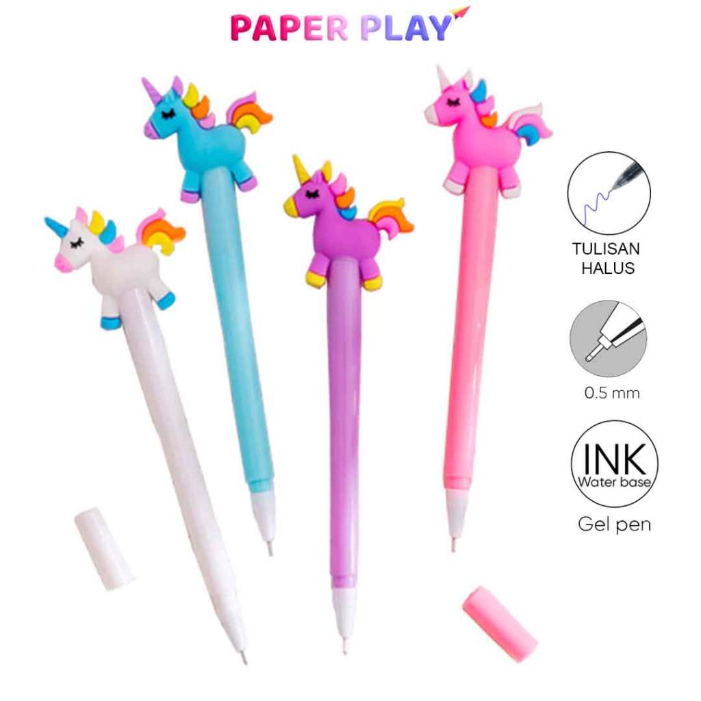 

PAPERPLAY Pena Lucu Karakter Pony Unicorn LED / Alat Tulis LED Perlengkapan Sekolah Produk Import U09