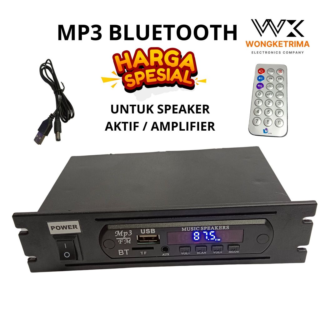 MP3 PLAYER BLUETOOTH SIAP PAKAI RAKITAN MODUL MP3 BLUETOOTH PLUS KABEL USB