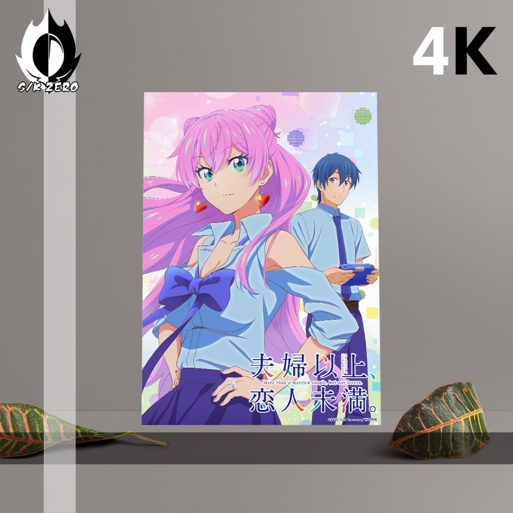 Poster size A3 Anime Paling Lengkap - Fuufu Ijou, Koibito Miman (4K) (bisa custom)