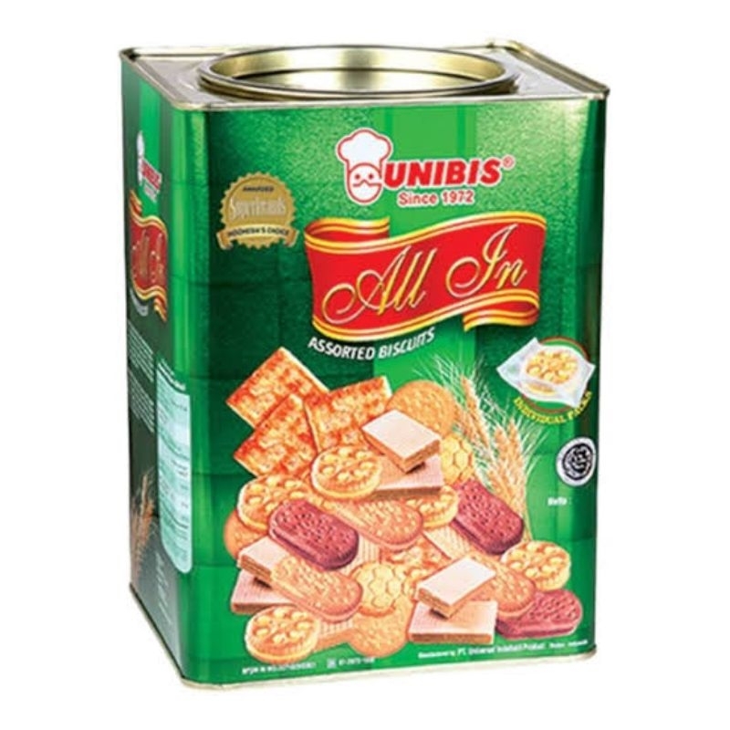 

Unibis All in assorted biscuits Biskuit Kaleng Aneka Rasa 600gr