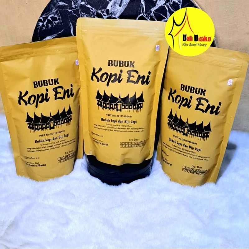 

BUBUK KOPI ENI PREMIUM MURNI ASLI BATUSANGKAR SUMBAR 250 GRAM
