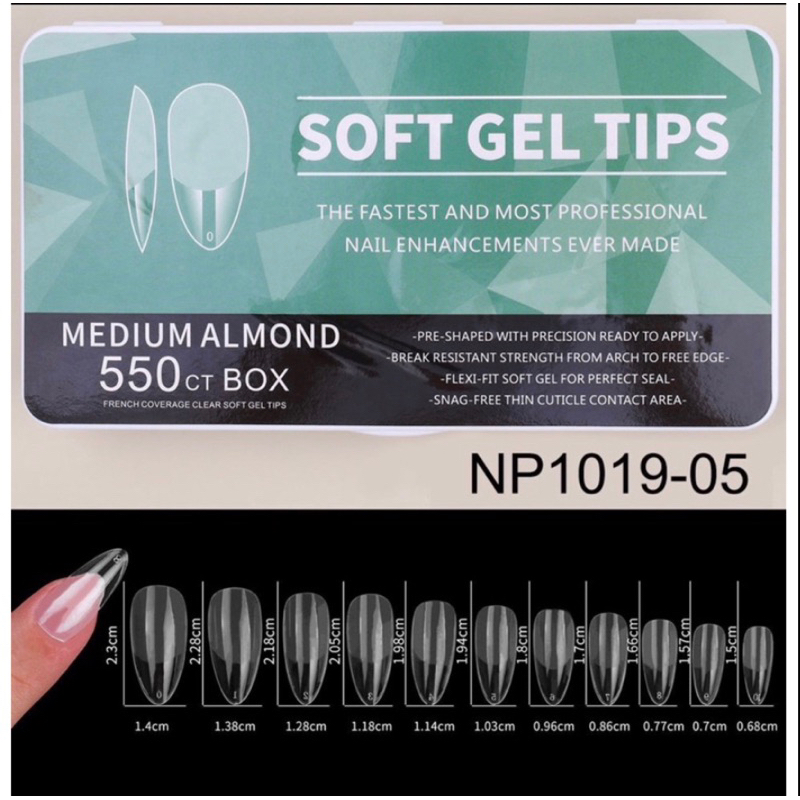 nail soft tip gel nail extention fake nail tip kuku palsu