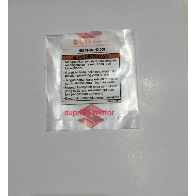 Stiker Sticker Label Warning Peringatan All Motor Suzuki Original Sgp