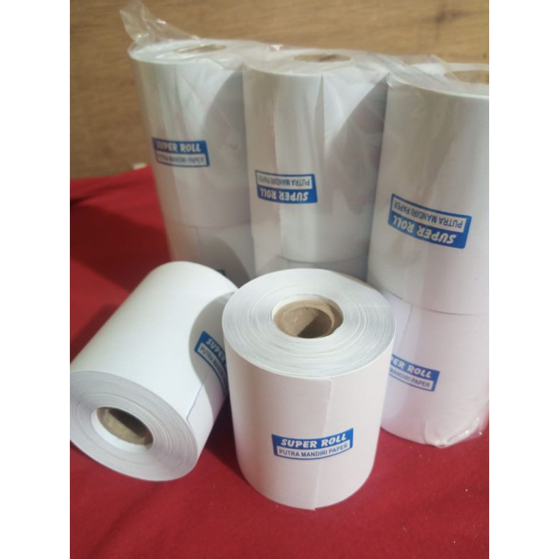 

10 pcs/roll kertas struk HVS 1ply 75x60 untuk printer kasir DOT MATRIK