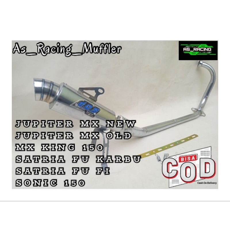 KNALPOT RACING DOS JUPITER MX NEW,JUPITER MX OLD,SATRIA FU KARBU,SATRIA FU FI,MX KING 150,SONIC 150