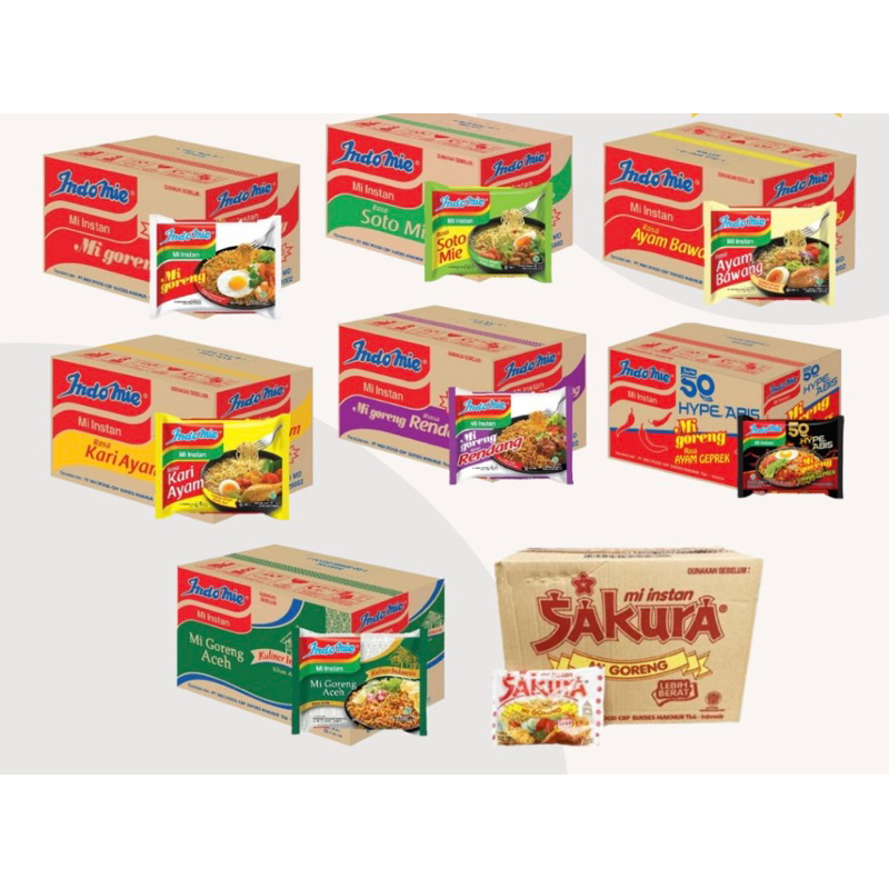 

indomie all farian lengkap kemasan 1karton isi 40 pcs