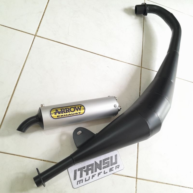 Knalpot Arrow Satria 2 Tak Satria Hiu Satria Lumba Cat High Temp