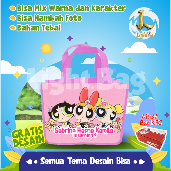 

TAS SOUVENIR ULTAH POWERPUFF CUSTOM / TAS SOUVENIR PREMIUM / GRATIS DESAIN / BONUS FOTO ANAK / GOODIE BAG CUTE POWERPUFF / TAS ULANG TAHUN POWERPUFF / TAS ULTAH CUSTOM / TAS SOUVENIR 2 HARI JADI / TAS ULTAH / TAS ULANG TAHUN / BISA TAMBAH FOTO ANAK
