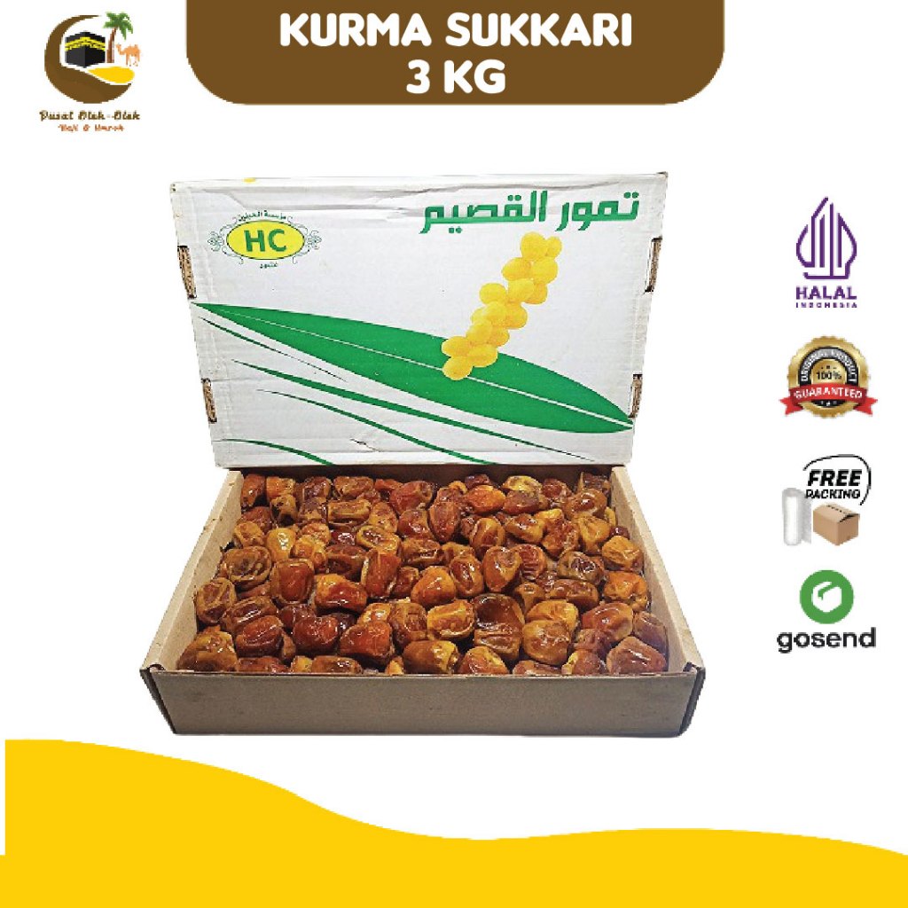

Kurma Sukari Dus 3 kg Grade A Super Premium