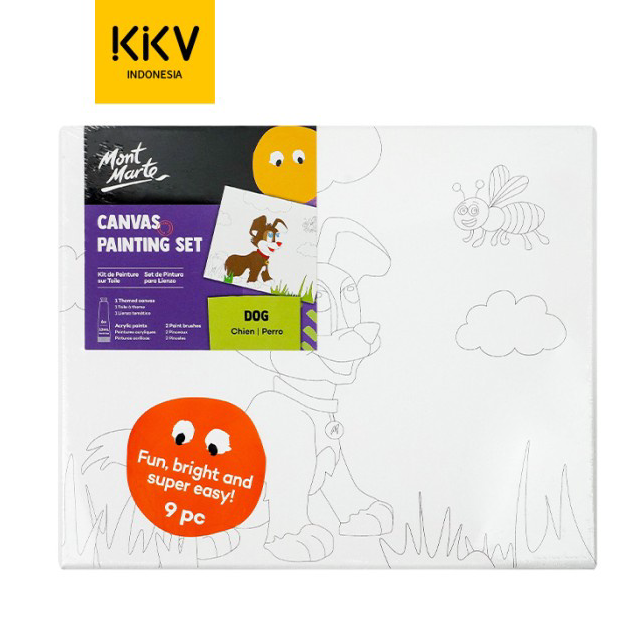 

➛➙❅⋆ KKV MONT MARTE Coloring Painting Canvas Set Lukis Gambar Anak DIY Terbaru