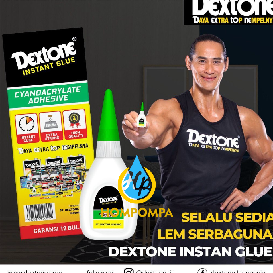 

➥☈✥ LEM TETES POWER GLUE DETONE - INSTANT GLUE - LEM SETAN CAIR 15ml DEXTON