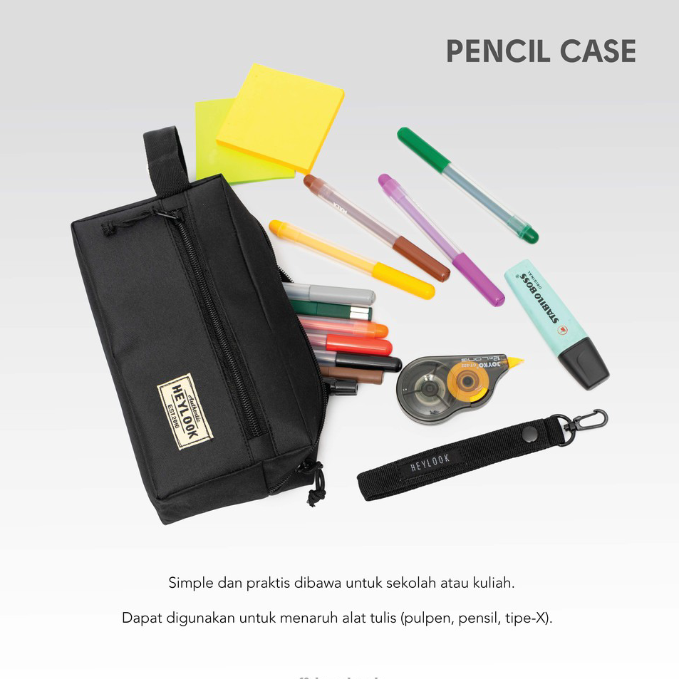 

Ready HEYLOOK Official - Tempat Pensil Kotak Pensil Pencil Case Kostak Anak Atk Sekolah Kuliah Kantor Kerja