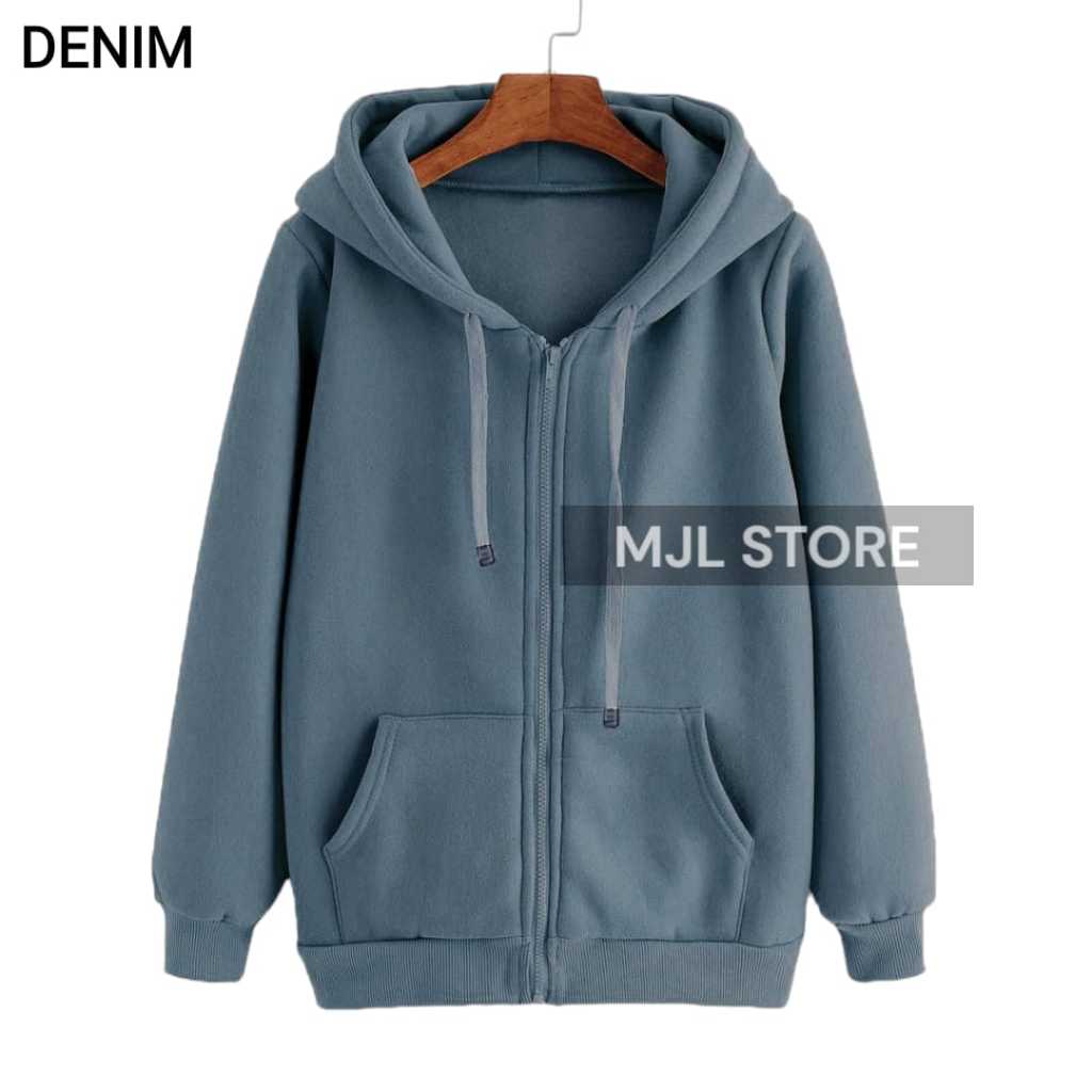 DISKON JAKET ZIPPER HOODIE POLOS SWEATER RESLETING M,L,XL,XXL PRIA WANITA MINT