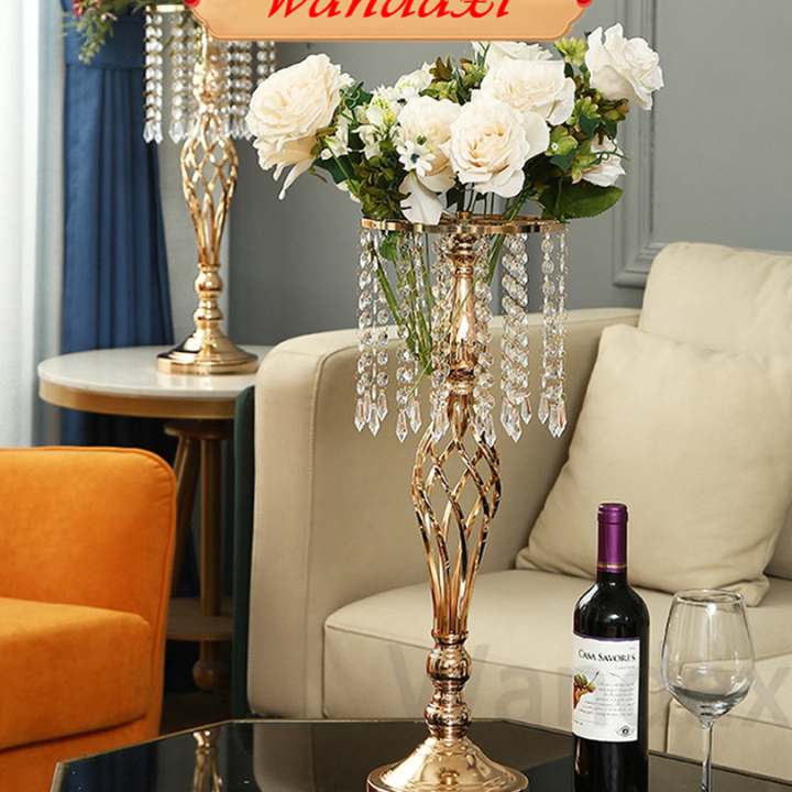 Harga Murah ⭐Ready/COD⭐Hollow S-shaped Crystal Acrylic Vase tempat bunga vas flower holder dekorasi 