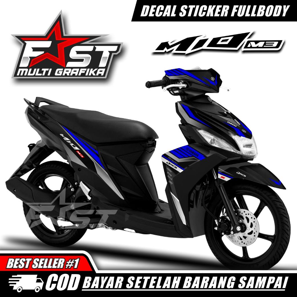 Decal Mio M3 125 Full Body Stiker Mio M3 125 Full Body Sticker Viral Mio M3 Variasi Racing Decal Mio