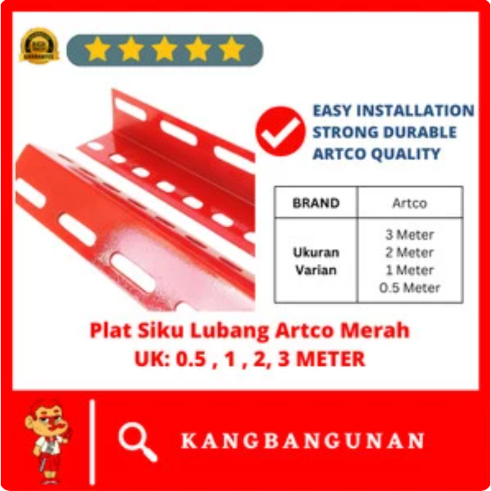 Besi Siku Lubang 1 Meter Artco