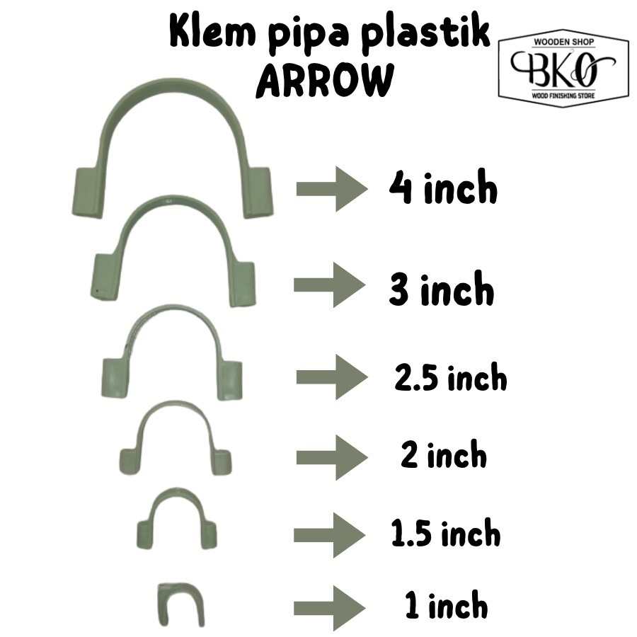 Klem Pipa Plastik Arrow / Klem Kabel / Klem pipa listrik