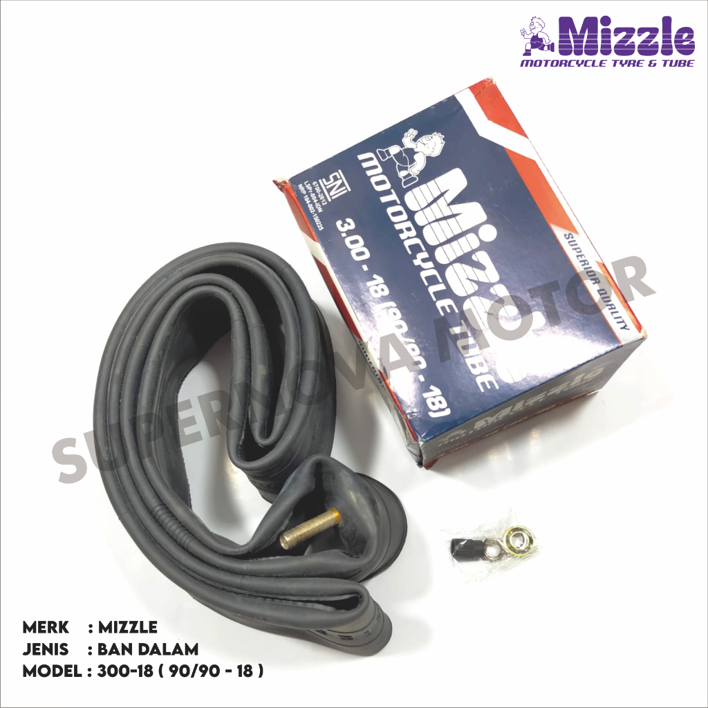 BAN DALAM 300-18 90/90-18 BAN DALAM MOTOR RING 18 MERK MIZZLE