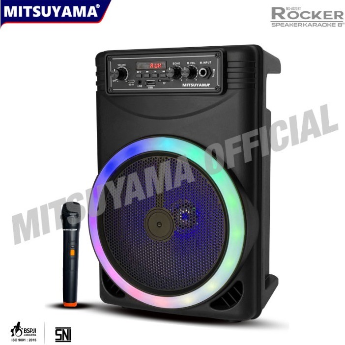 Speaker Karaoke Bluetooth 8'' Mitsuyama MS-4020BT Rocker series Speaker